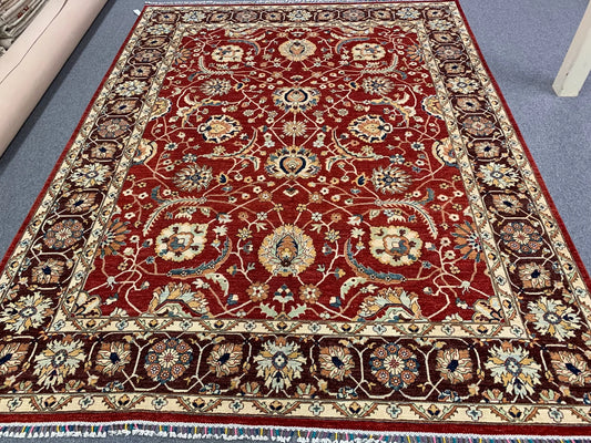 9X12 Red/Burgundy Mahal Handmade Wool Rug # 11263