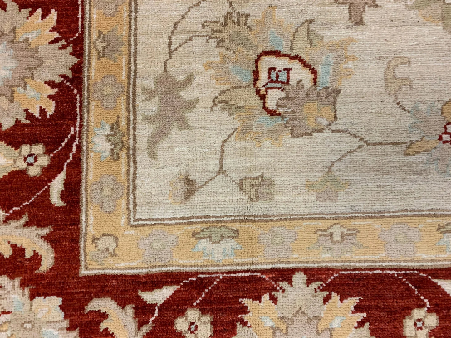 Beige/Rest Chobi 6X9 Handmade Wool Rug # 7941