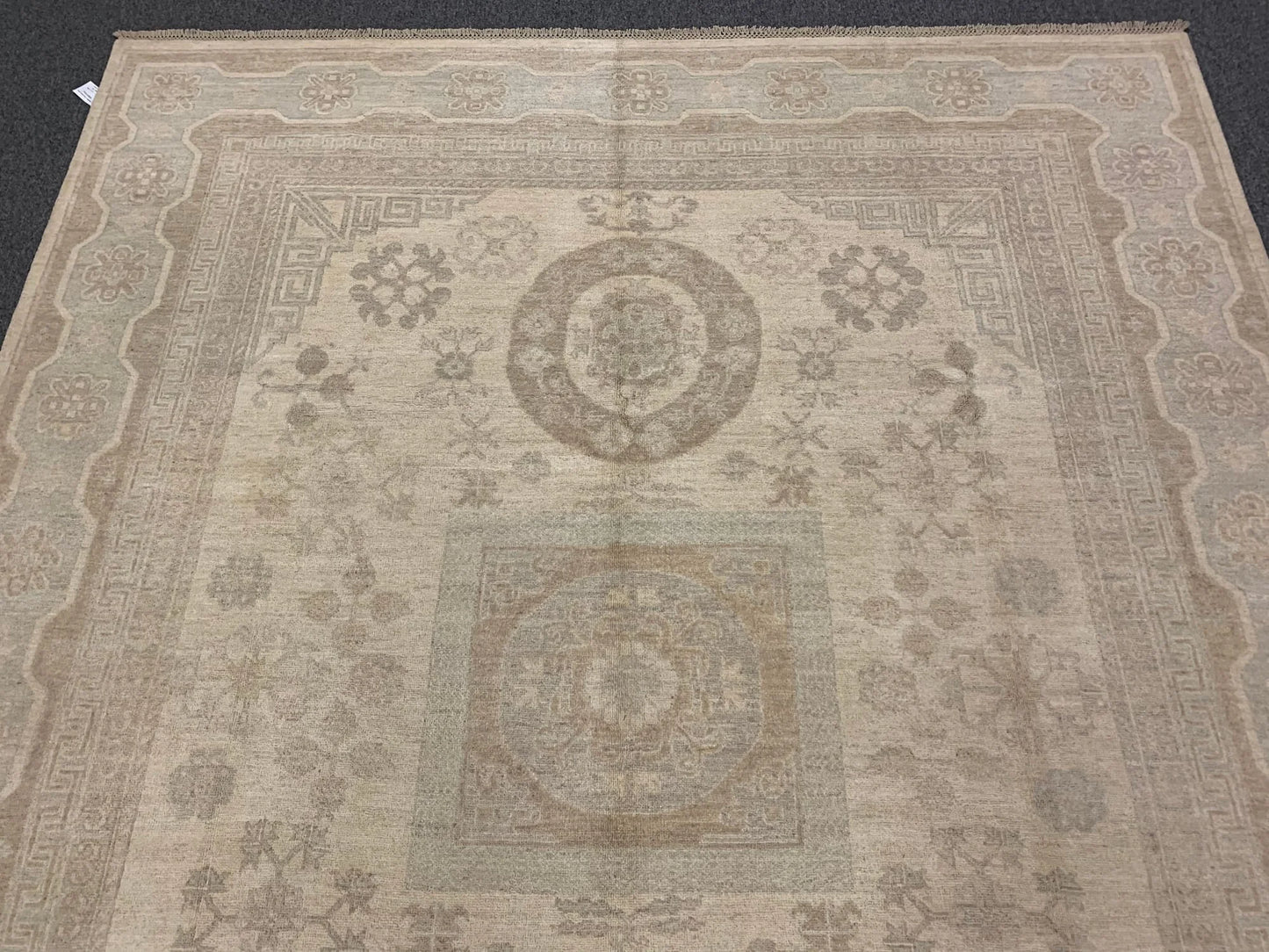 8X10 Oushak Soft Gray/Ivory Handmade Wool Rug # 11442