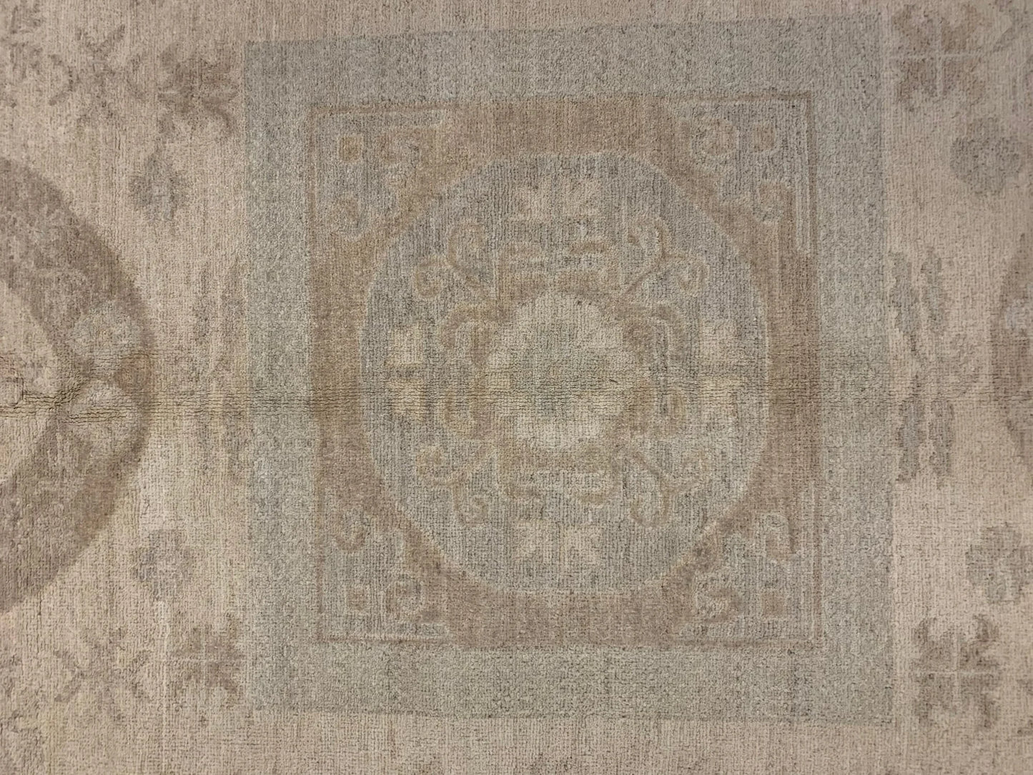8X10 Oushak Soft Gray/Ivory Handmade Wool Rug # 11442