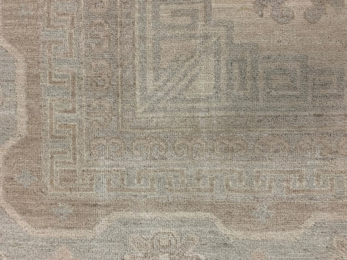 8X10 Oushak Soft Gray/Ivory Handmade Wool Rug # 11442