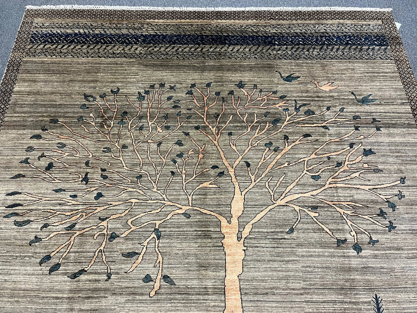 8X10 Gabbeh tribal landscape design Handmade Wool Rug # 12817