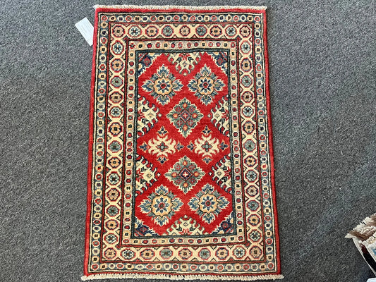 2' X 3' Fine Kazak Handmade Wool Rug # 12599