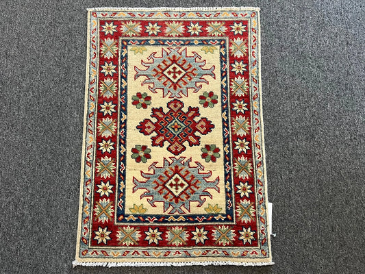2' X 3' Fine Kazak Handmade Wool Rug # 12643