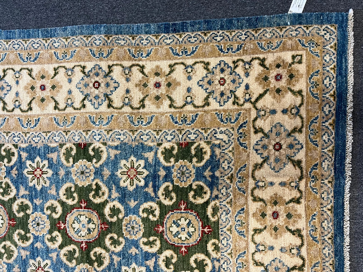 Oushak Light Blue/Beige 8X10 Handmade Wool Rug # 11206