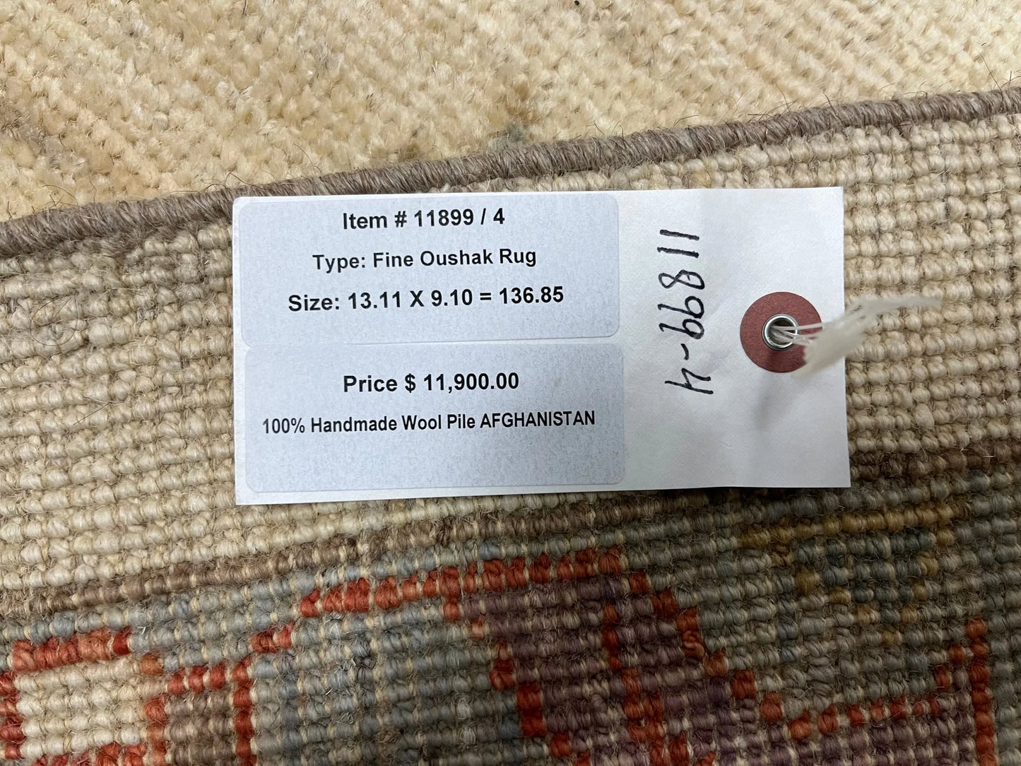 10X14 Oushak Turkish style Handmade Wool Rug # 11899