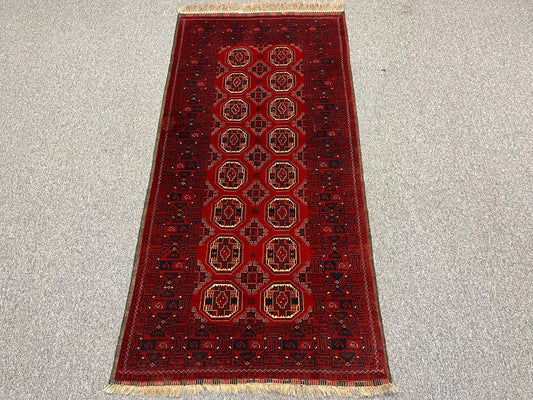 3X7 Afghan Turkmen Waziri Handmade Wool Rug # 11892
