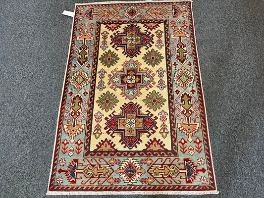Kazak Multicolor 3X5 Handmade Wool Rug # 13286