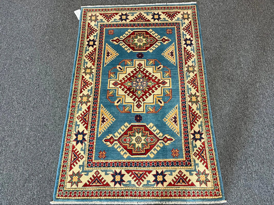 Kazak Multicolor 3X5 Handmade Wool Rug # 13270