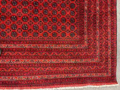 Afghan Turkmen Khoja Roshnai 10X13 Handmade Wool Rug # 13252