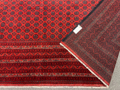 Afghan Turkmen Khoja Roshnai 10X13 Handmade Wool Rug # 13252
