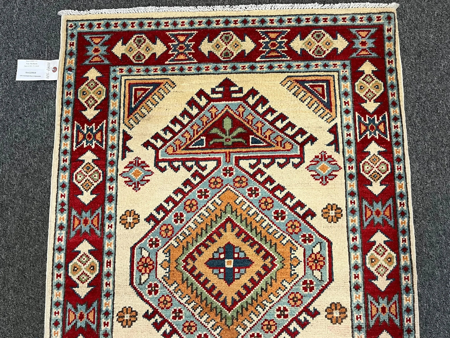 Kazak Multicolor 3X4 Handmade Wool Rug # 13347