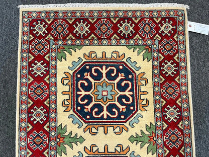 Kazak Multicolor 3X4 Handmade Wool Rug # 13018