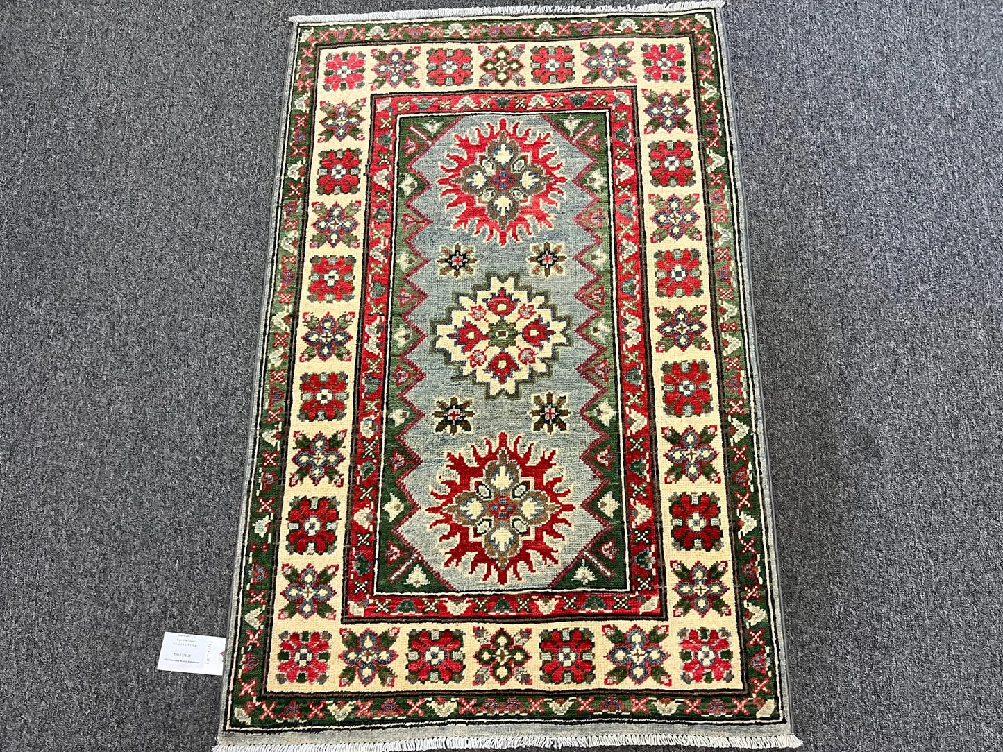 Kazak Multicolor 3X4 Handmade Wool Rug # 13017