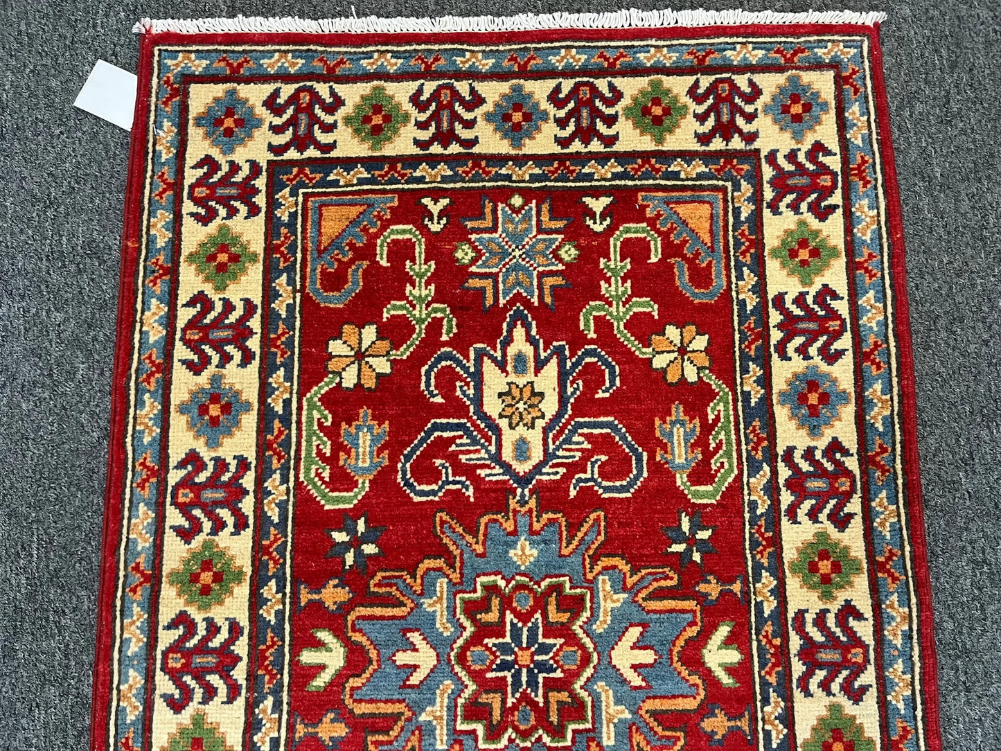 Geometric Kazak Multicolor 3X4 Handmade Wool Rug # 13336