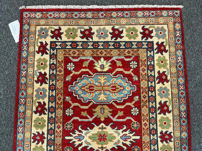 Kazak Multicolor 3X4 Handmade Wool Rug # 13334