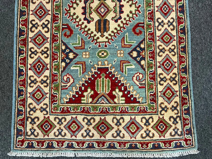 Kazak Multicolor 3X4 Handmade Wool Rug # 13330