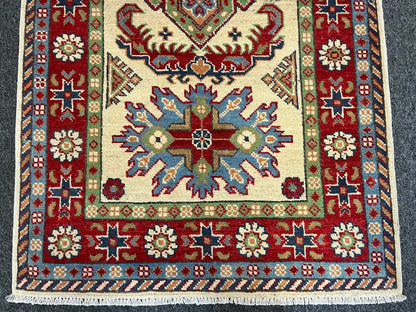 Kazak Multicolor 3X4 Handmade Wool Rug # 13341