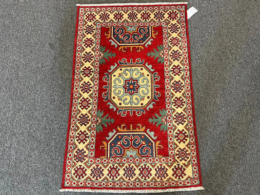 Kazak Multicolor 3X4 Handmade Wool Rug # 13029