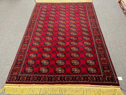 Turkmen Ahal Gul 6X10 Handmade Wool Rug # 13425