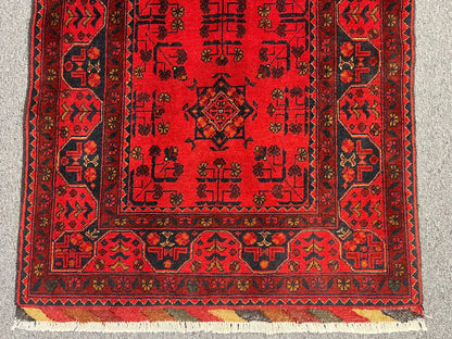 Khal Mohammadi Red Area Rug 3X5 Handmade Wool # 13492