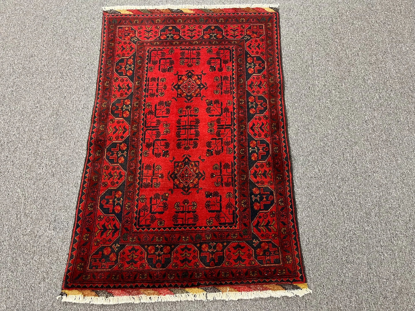 Khal Mohammadi Red Area Rug 3X5 Handmade Wool # 13492