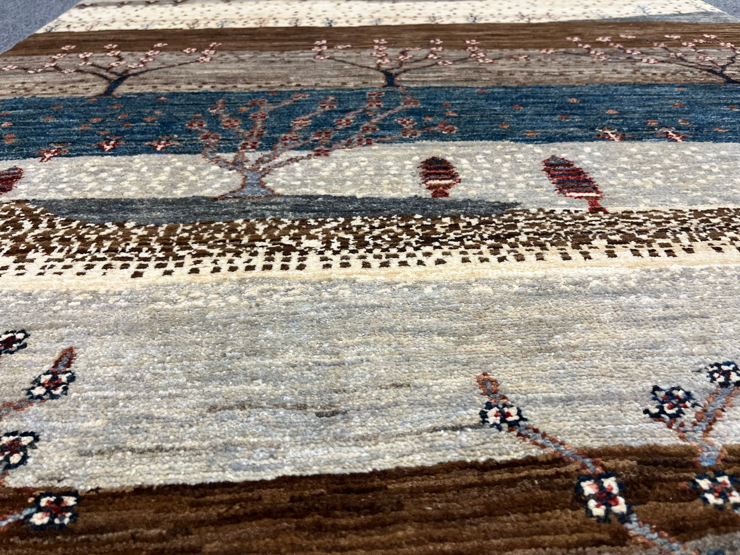 4X6 Gabbeh Loribaft Handmade Wool Tribal Rug # 14369