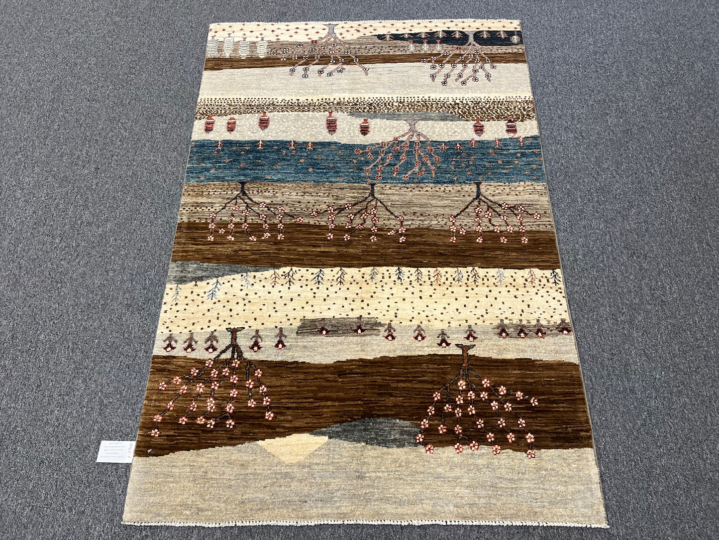 4X6 Gabbeh Loribaft Handmade Wool Tribal Rug # 14369