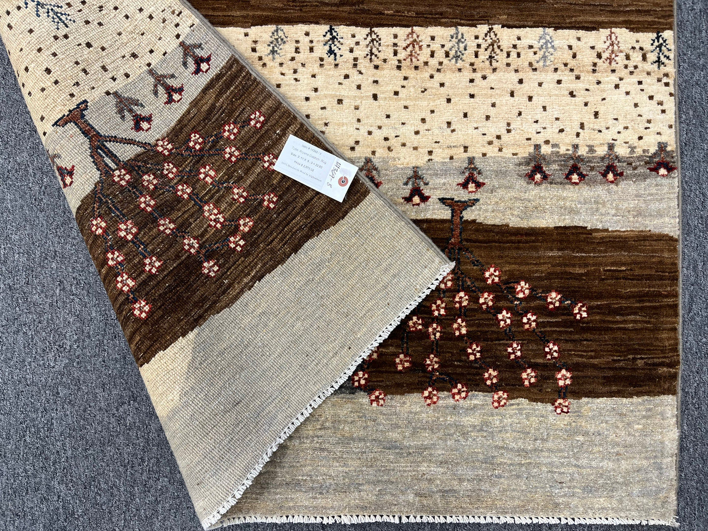 4X6 Gabbeh Loribaft Handmade Wool Tribal Rug # 14369
