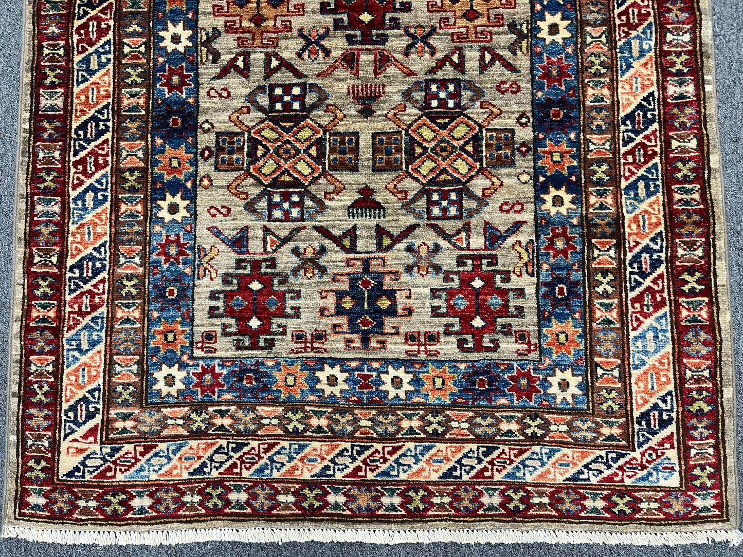 Super Kazak 3X5 Handmade Wool Rug # 14576