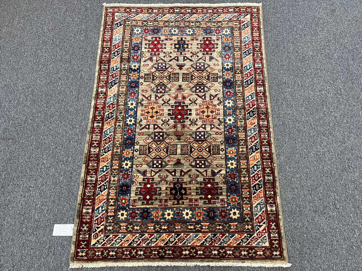 Super Kazak 3X5 Handmade Wool Rug # 14576