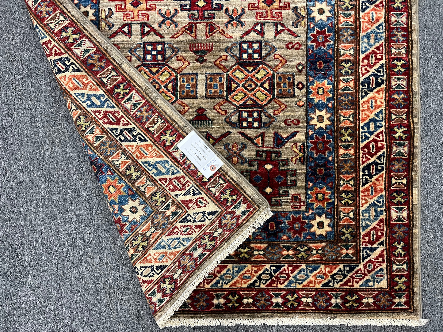 Super Kazak 3X5 Handmade Wool Rug # 14576