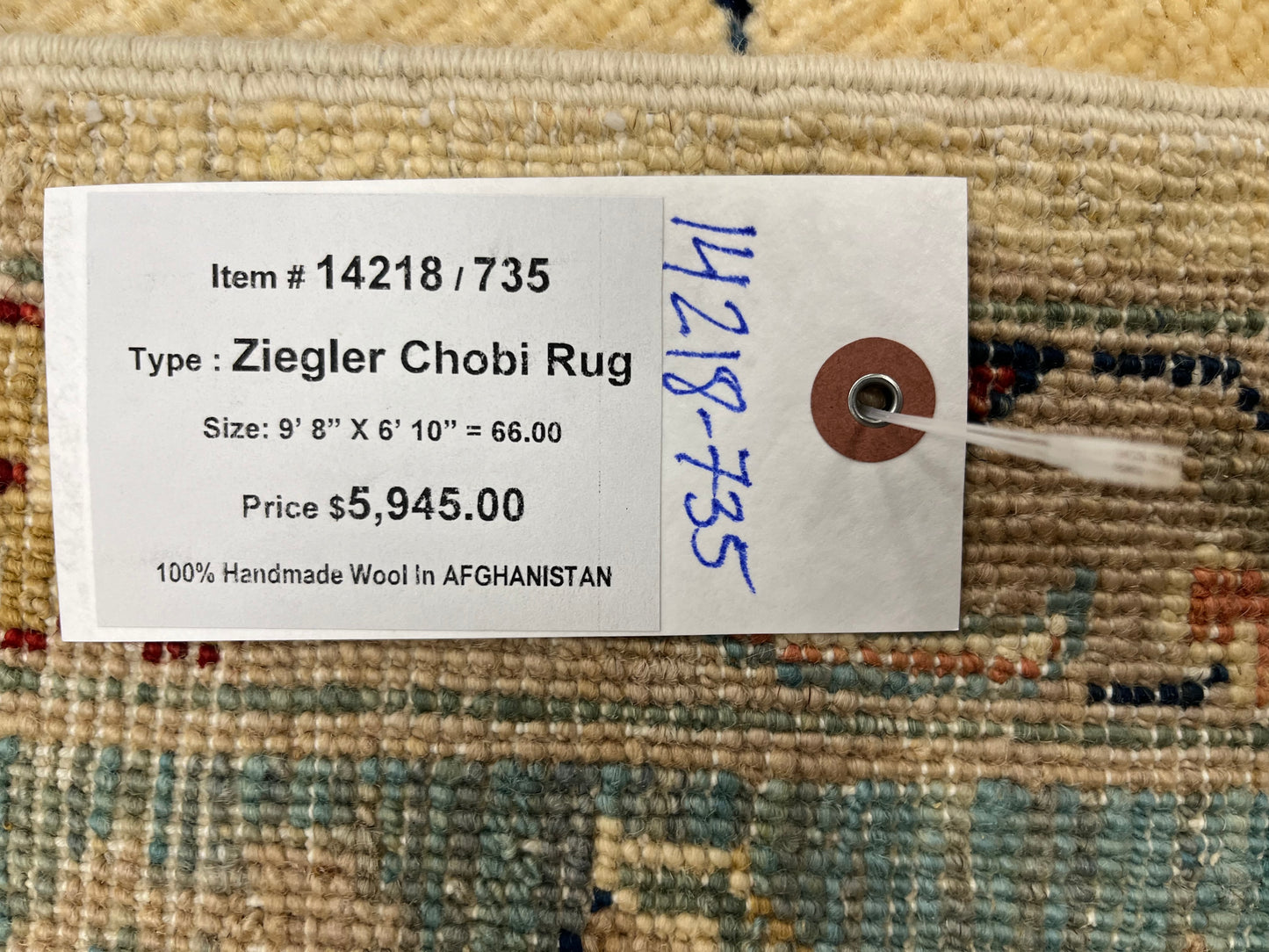 7' X 10' Oushak Ziegler Handmade Wool Rug # 14218
