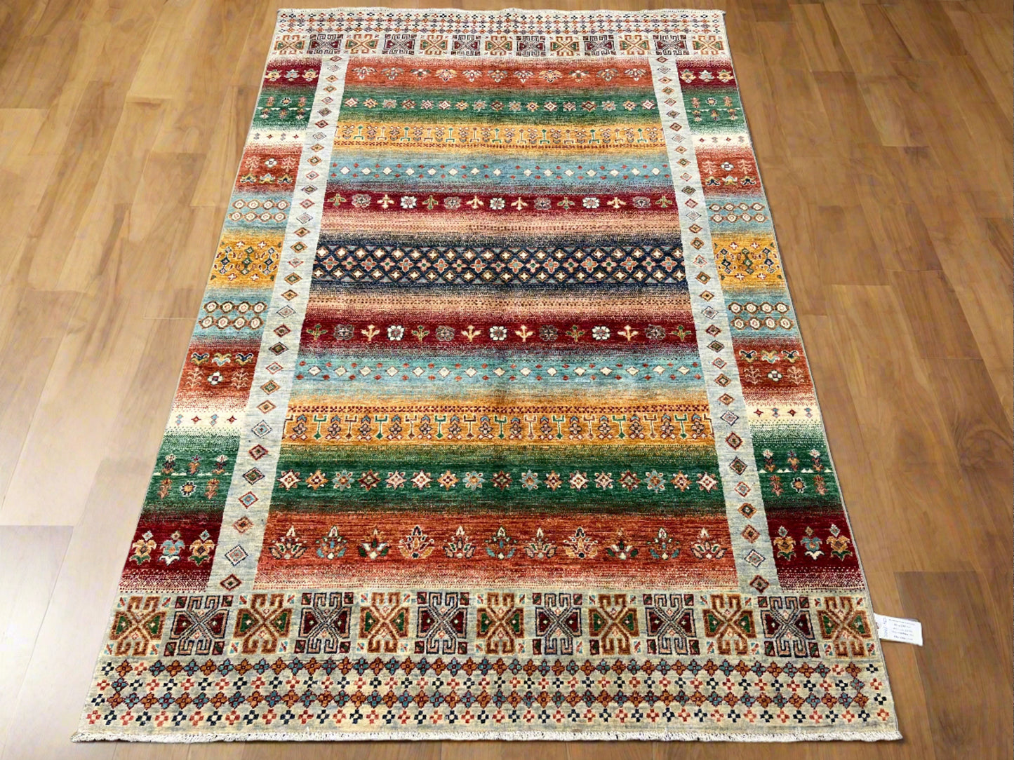 Khorjin Tribal Gabbeh 6X8 Handmade Wool Rug # 14047