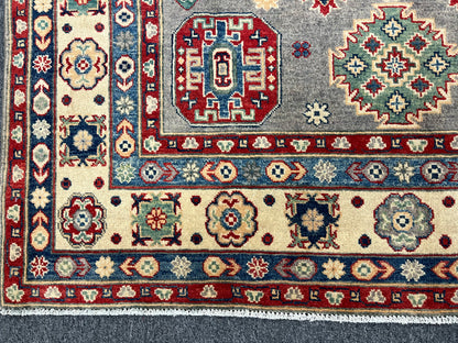 Kazak Gray 6X8 Handmade Wool Rug # 13900
