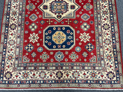 Kazak Red 6X8 Handmade Wool Rug # 13902