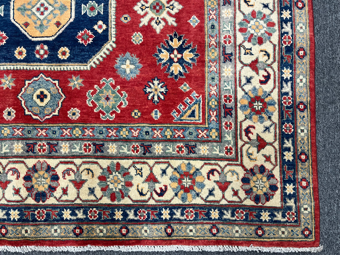 Kazak Red 6X8 Handmade Wool Rug # 13902
