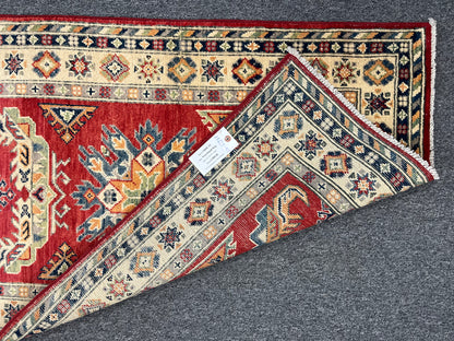 Kazak Runner Red 2' 9"X10' Handmade Wool Rug # 13628