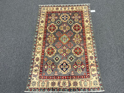 Kazak 4X6 Handmade Wool Rug # 13924