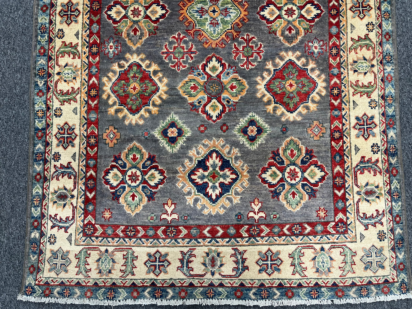 Kazak 4X6 Handmade Wool Rug # 13924