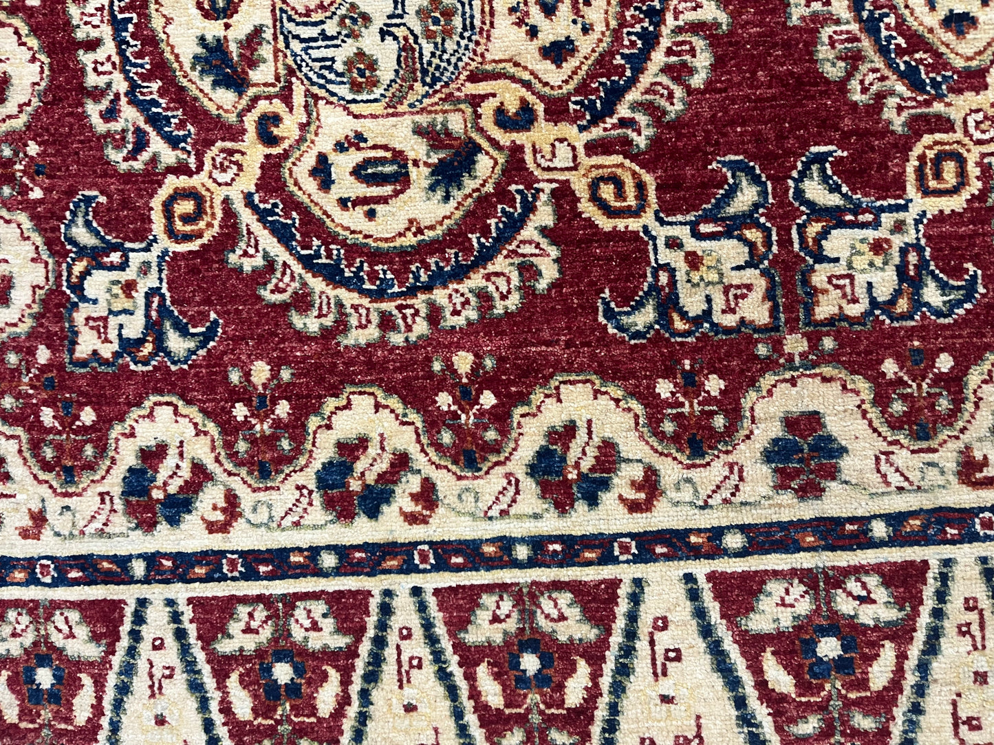 4X6 Red Oushak Handmade Wool Rug # 9174