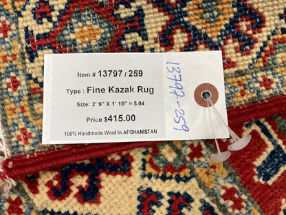 2X3 Kazak Handmade Wool Rug # 13797