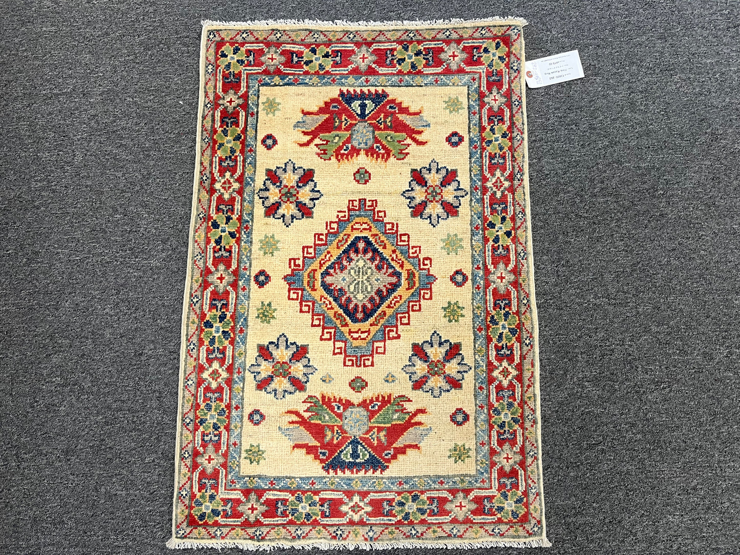 Kazak 2X3 Geometric Handmade Wool Rug # 13800