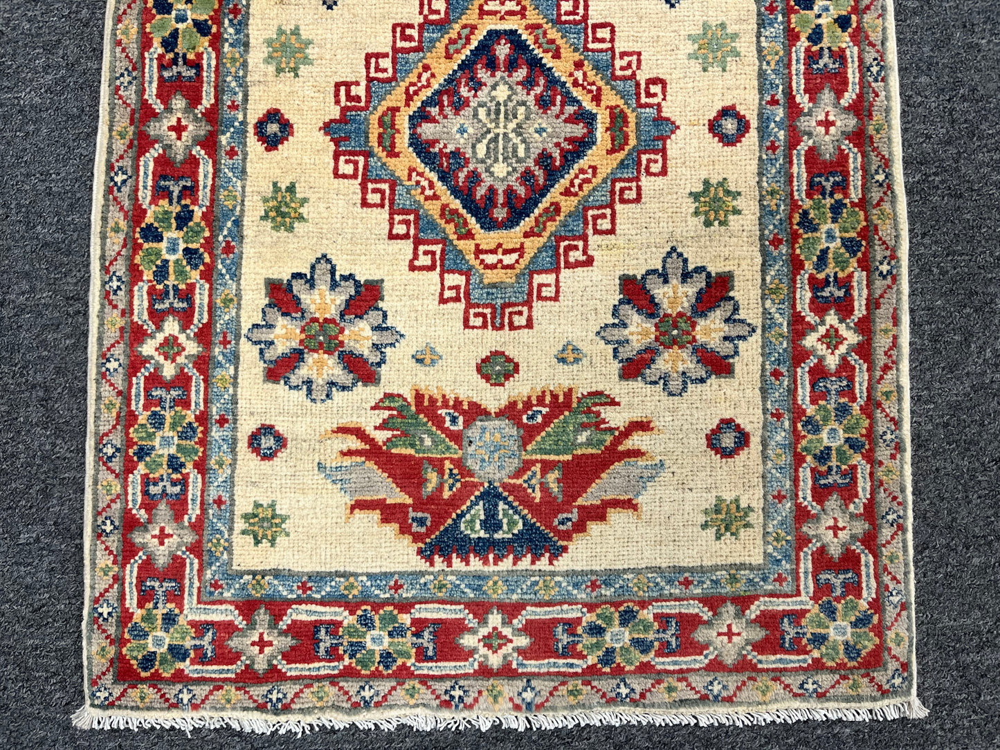 Kazak 2X3 Geometric Handmade Wool Rug # 13800