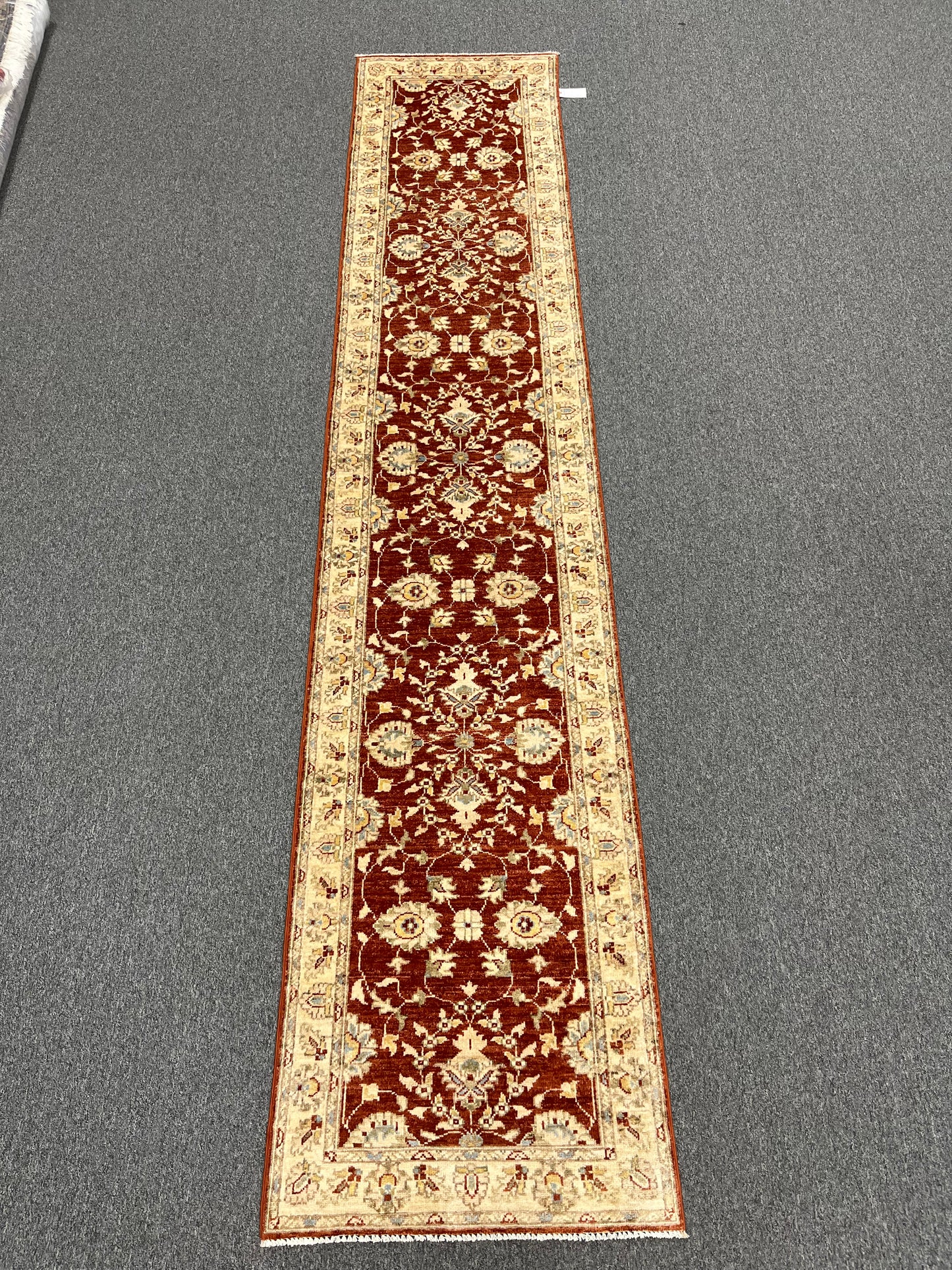 Oushak Chobi Runner 2' 6"X13' Handmade Wool Rug # 14340
