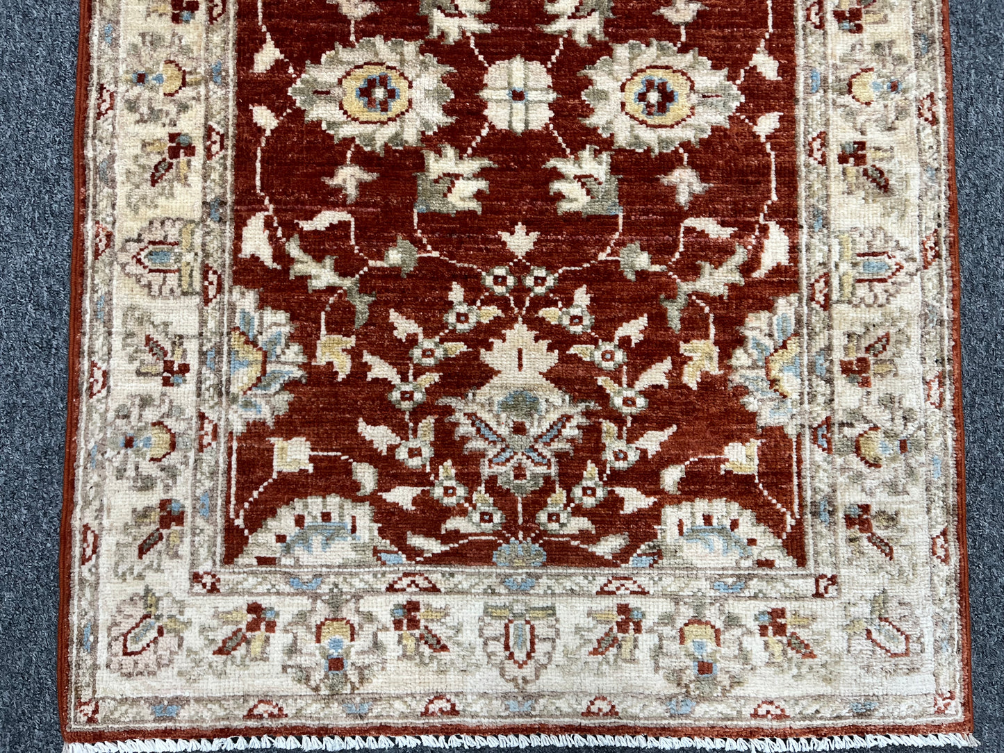 Oushak Chobi Runner 2' 6"X13' Handmade Wool Rug # 14340