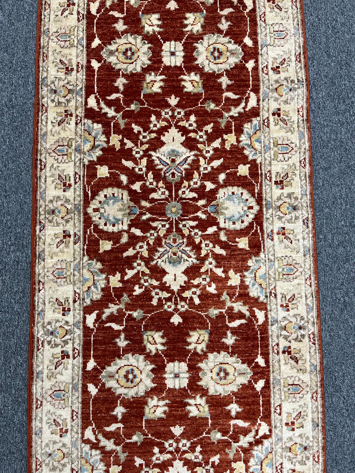 Oushak Chobi Runner 2' 6"X13' Handmade Wool Rug # 14340