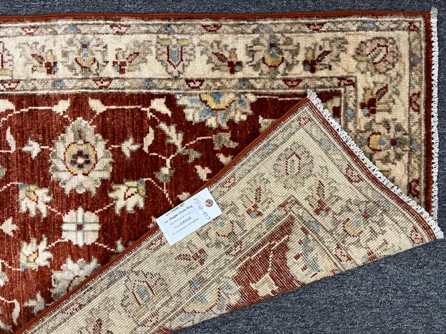 Oushak Chobi Runner 2' 6"X13' Handmade Wool Rug # 14340
