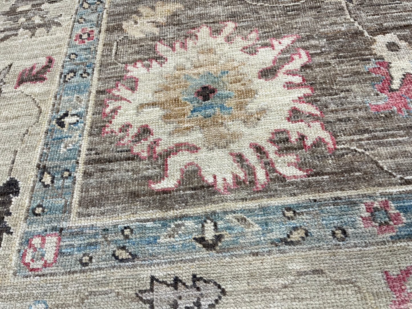 Gray/Ivory Vintage Oushak 8X10 Handmade Wool Rug # 14312