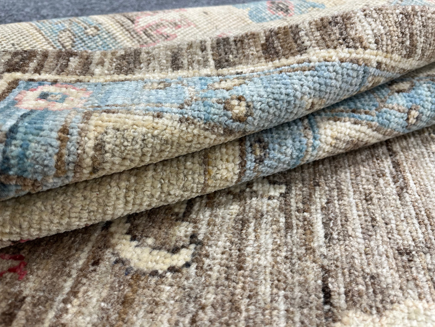 Gray/Ivory Vintage Oushak 8X10 Handmade Wool Rug # 14312